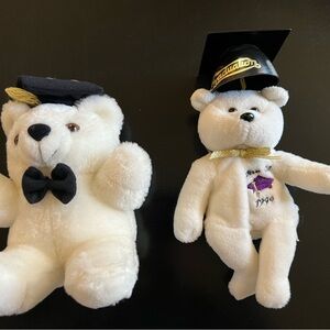 Graduation Plush Bears. Each Are About 7” Inches tall. Excellent Condition